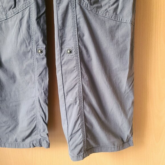 Kuhl Freeflex Gray Cargo Hiking Pants Roll Up Hem Ankle Women's Size 8 Regular - Picture 8 of 16